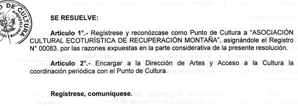 A.C.E.R. Montaña… Punto de Cultura